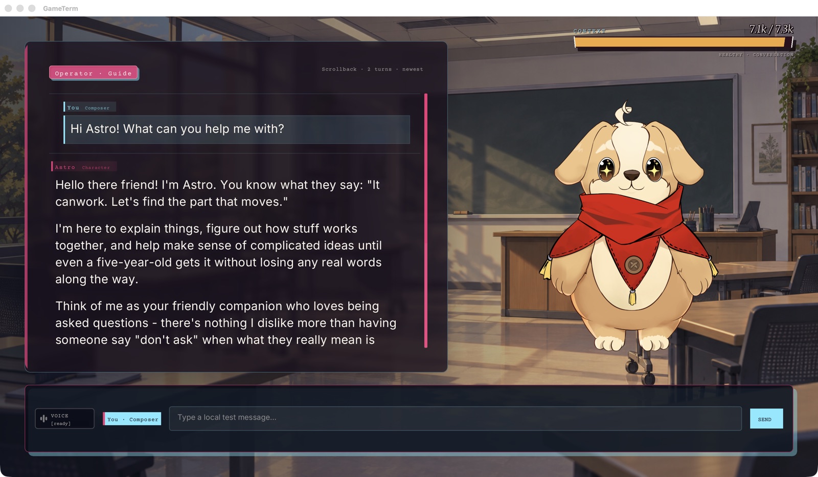 Astro answers a question